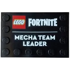 new LEGO Fortnite Tile with 'MECHA TEAM LEADER' Pattern from set 77078