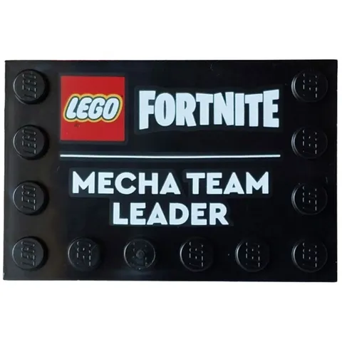 new LEGO Fortnite Tile with 'MECHA TEAM LEADER' Pattern from set 77078