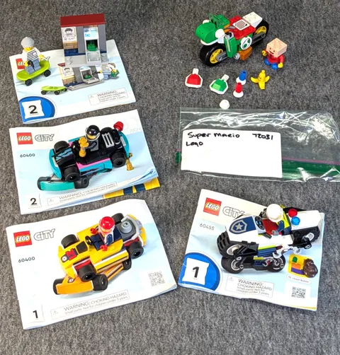 LEGO City Super Mario 5 Incomplete Sets 60400 60455 72031 Mixed Parts