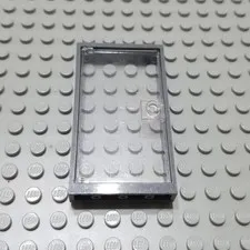 LEGO City Town Police Dark Bluish Gray 1x4x6 Door Piece with Clear Glass