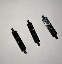 Lego - Lot of 3 - Black, Plate Special 1 x 4 with Wheels Holder