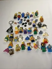 Lot of Lego Mini Figures body, heads, hats, hair parts