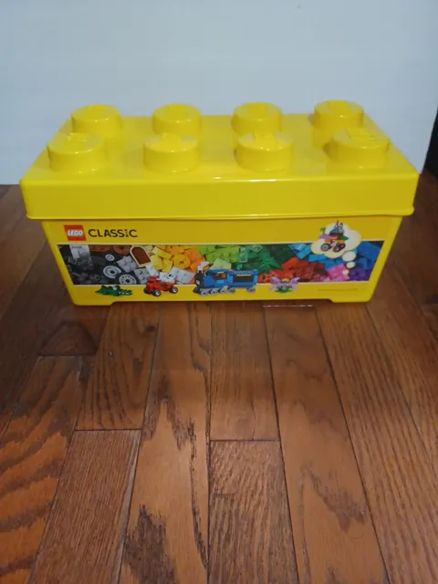 LEGO Storage Brick Case  #10696 Yellow Container Plastic Bin Box EMPTY 14x7