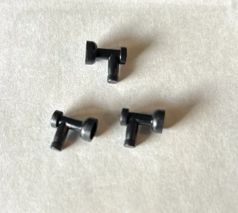 LEGO Parts 4599A Lot 3 Tap  1 x 1 with Hole in Nozzle End Black
