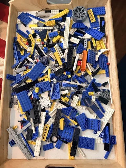 Bulk LEGO Bricks Lot Mixed Colors Parts Assorted Wheels Canopy Used Lot