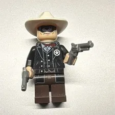 LEGO The Lone Ranger Cavalry Minifigure w/ White Hat & 2 Pistols 