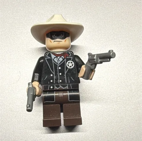 LEGO The Lone Ranger Cavalry Minifigure w/ White Hat & 2 Pistols 