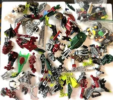 Vintage LEGO Bionicle Pieces Parts LOT Plus Other Small Parts Weapons Not Relate
