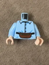 Lego Bright Light Blue Minifing Torso Shirt w/ Buttons Kidney Hip Waist Bag