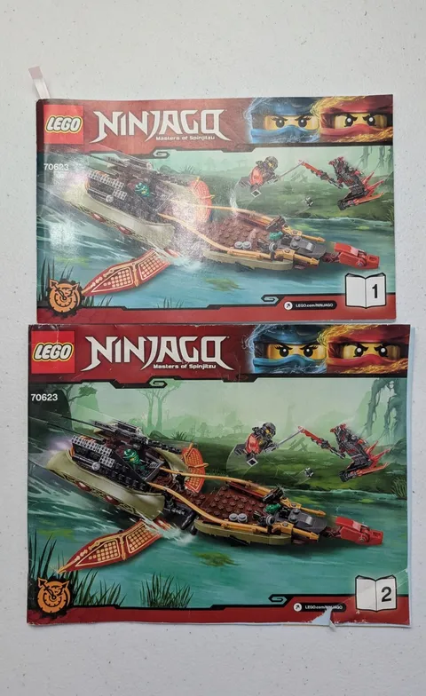 LEGO NINJAGO Destiny's Shadow 70623 Complete Set w/Minifigs And 70622