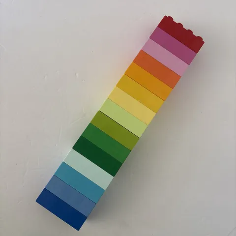 Large Lot 15 Lego Duplo 2 x 4 Bricks Blocks Rainbow Of Colors