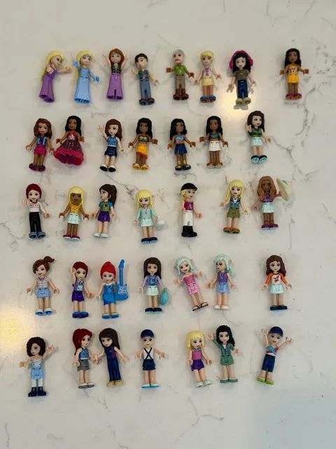 36 LEGO Friends Minifigure Lot  (34 female, 2 male)