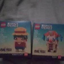 LEGO BrickHeadz One Piece Sets 40799 Monkey D. Luffy & 40800 Buggy