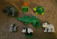 Lego Duplo - Lot 7 Different Animal Figures Turtl, Panda, Gator, Polar Bear ++