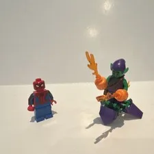LEGO Marvel Spider-Man Minifigure Lot Spider-Man & Green Goblin w/ Glider