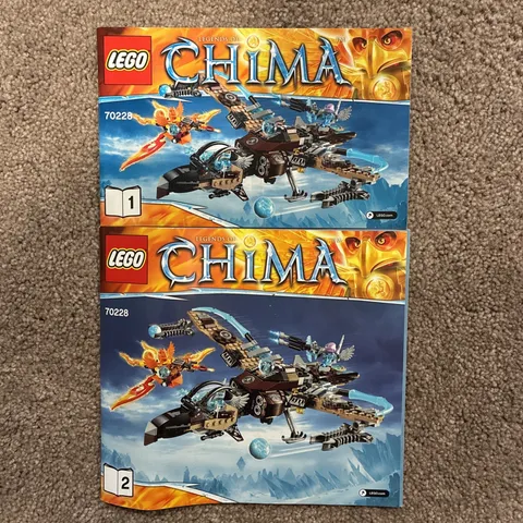 Instruction Manual ONLY Lego Legends of Chima 70228 Vultrix's Sky Scavenger