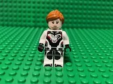 LEGO Black Widow Minifigure White Jumpsuit - Ponytail -  Marvel Avengers sh0571