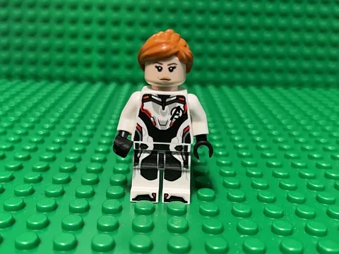 LEGO Black Widow Minifigure White Jumpsuit - Ponytail -  Marvel Avengers sh0571