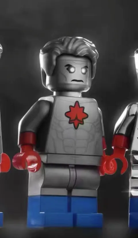 LEGO DC Captain Atom Flat Silver 1/12 custom minifigure By Pickle & 80s Rare!