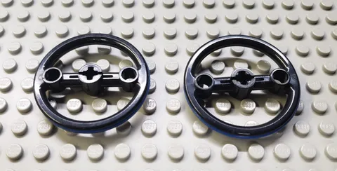 LEGO Lot of 2 Black Large Technic Pulley Wheels