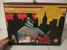 Lego Storage Box & Playmat Firemen NICE vintage