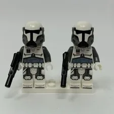 2 Lego Imperial Commando Minifigure Lot w/ Blasters 75373 912503 sw1346