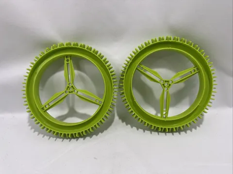 LEGO Technic Wheel Lime Green Exo Force Set 8108 Part 59521 - Lot of 2