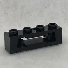 LEGO 16968 Black Projectile Launcher, 1 x 4 W/ Inside Clips (x1)
