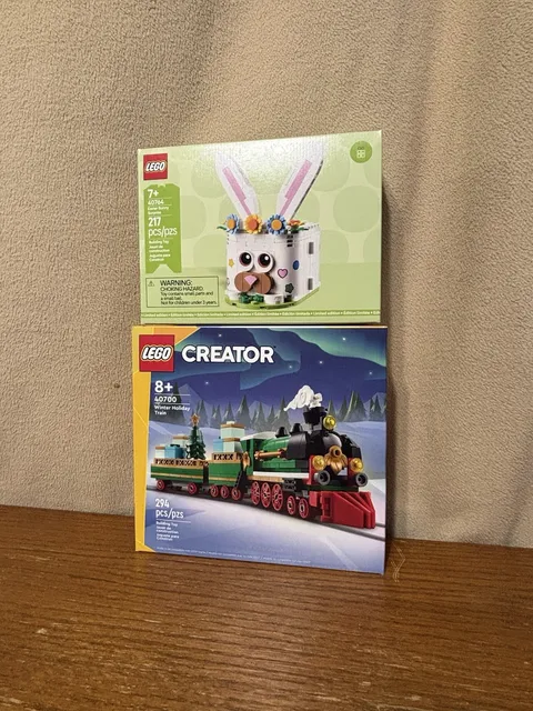 Lego GwP Sets - 40700 Winter Holiday Train & 40764 Easter Bunny Surprise Sealed
