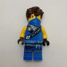 LEGO NINJAGO Jay Blue Ninja Minifigure w/ Brown Hair & Blue Face Mask