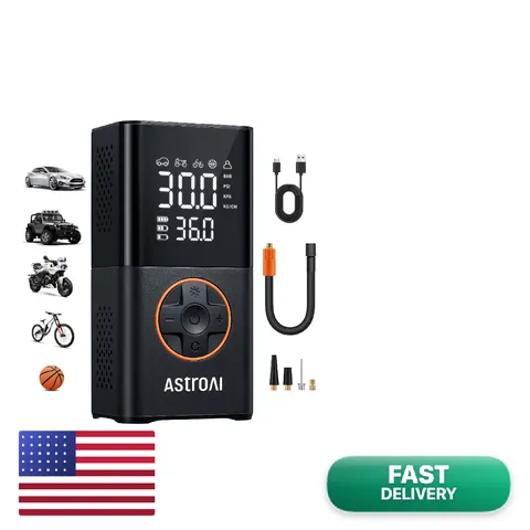 Astroai L7 Tire Inflator Portable Air Compressor Cordless Mini Bike Pump