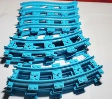 Lego Lot Of 8 Curve and 4 Ramps From 41130 Amusement Park Roller Coaster