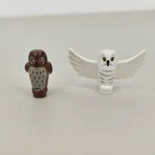 LEGO Harry Potter White Owl Hedwig with Spread Wings With Brown Owl