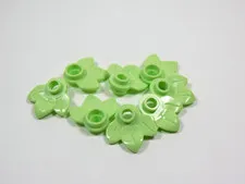 LEGO Lot of 8 Spring Yellow Green Plant Plates w/ 3 Leaves Minifig I2