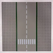 Lego Baseplate Road 32x32 9-Stud Straight with Road and Crosswalk Pattern 606p02