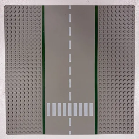Lego Baseplate Road 32x32 9-Stud Straight with Road and Crosswalk Pattern 606p02