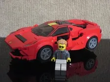 LEGO Speed Champions  Ferrari with Minifigure Not Complet See Pic