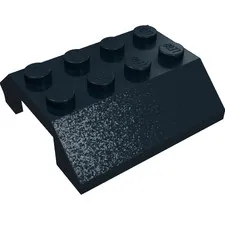 LEGO Part 4857 - Black Slope 45° 4 x 4 Double with Hinge