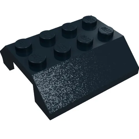 LEGO Part 4857 - Black Slope 45° 4 x 4 Double with Hinge