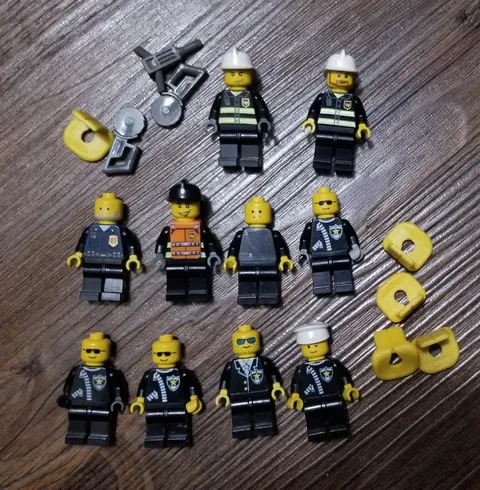 Lego Vintage Police & Firefighters Minifigures & Accessories Lot 
