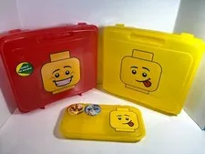 LEGO 2 Storage project carry Cases Locking + small minifig case