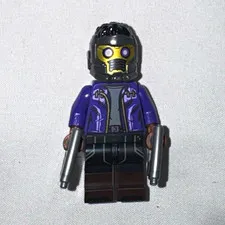 LEGO Minifigure Purple Torso Black Legs Helmet Mask Goggles w/ 2 Blasters