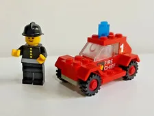 GENUINE LEGO SET 602 FIRE CHIEF CAR COMPLETE BUILD NO BOX NO INSTRUCTIONS
