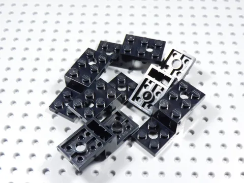 LEGO Lot of 6 Black 5x2x1-1/3 Brackets Part 79180 BF