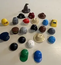 Lego - Lot Of 23  Assorted Headgear Hats Caps Helmets -  As Shown