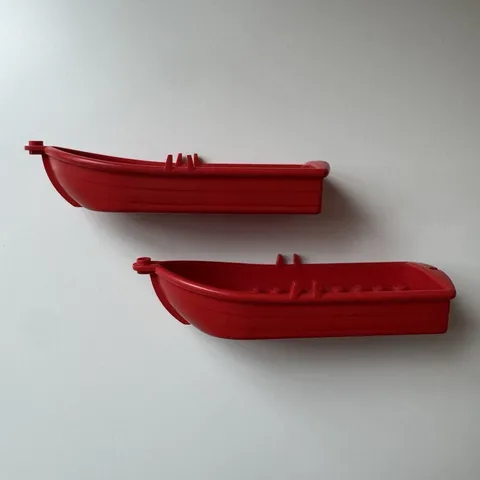 Vintage LEGO Pirates Red Rowboat Lot of 2 Original Boat Part 2551 Classic