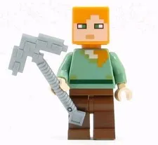 NEW LEGO® Minecraft Alex Minifigure With Iron Pickaxe