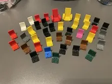 LEGO BULK LOT OF 40 MINIFIGURE 2X2 UTENSIL SEATS CHAIR MIXED COLORS #4079