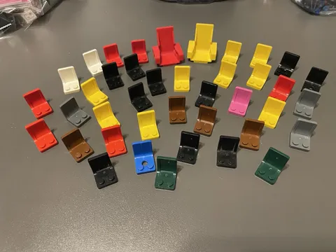 LEGO BULK LOT OF 40 MINIFIGURE 2X2 UTENSIL SEATS CHAIR MIXED COLORS #4079