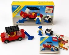 Vintage 1984 LEGO 6655 Auto & Tire Repair Box Instructions Near Complete
